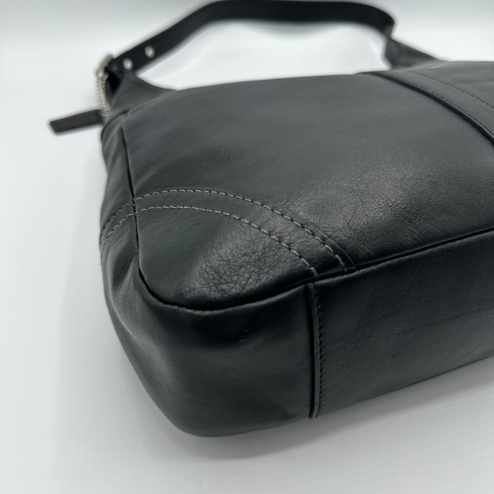 Vintage COACH Legacy Black Leather Hobo Shoulder/Handbag in EVC - Picture 5 of 16